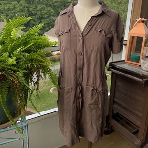 Very Cute Light Brown Utility Style Dress